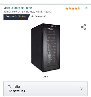 Vinoteca Taurus PTWC-12 Negra