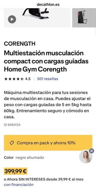 Máquina de Musculación Decathlon