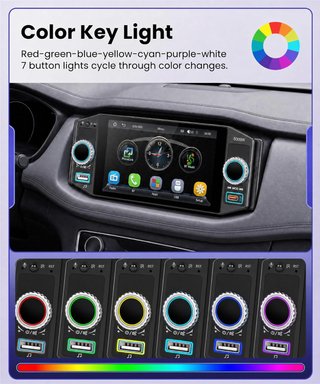 Radio Coche 1 DIN Carplay Inalámbrico Rimoody