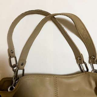 Gave Lux Borsa a Tracolla Taupe Beige Chiaro Pelle