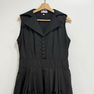 Talla L - Annabella Vestido negro vintage