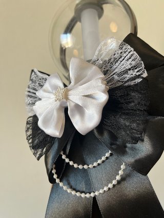 Lightstick black and white bow