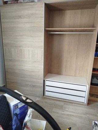 Armario ropero madera como nuevo con cajones grade