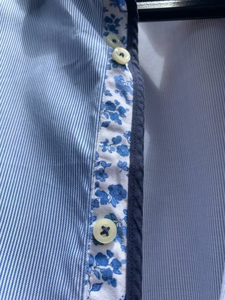 Camicia Zara Uomo Slim Fit Blu