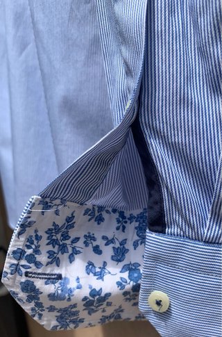 Camicia Zara Uomo Slim Fit Blu