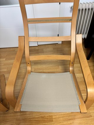 2 Poltrone POÄNG IKEA in legno con cuscino