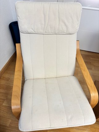 2 Poltrone POÄNG IKEA in legno con cuscino