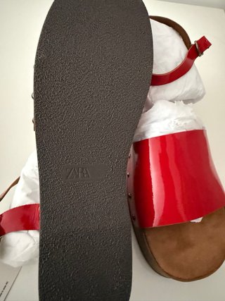 Sandalias Zara Rojas Nuevas Talla 38