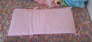 Chichonera para cuna rosa estrellas