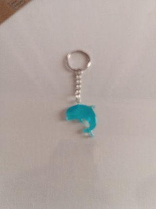 Llavero Resina Delfín Azul