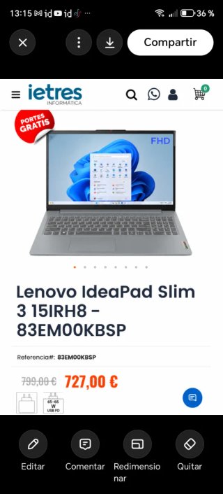 Lenovo IdeaPad Slim 3 15IRH8 i5-13420