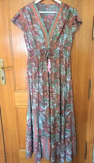 Vestido estampado paisley talla única