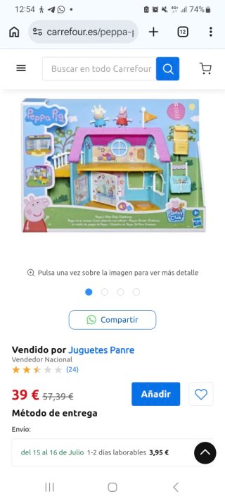 Casita Peppa Pig con figuras