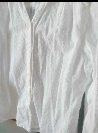 Blusa Encaje Blanca Talla 40 Marca ICONO AMERICAN