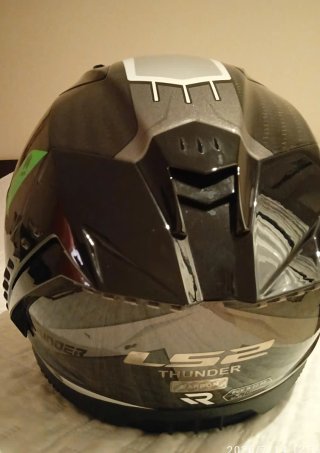 Casco Moto LS2 Thunder Negro/Verde talla M