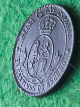Isabel II 2 céntimos y medio 1868 Barcelona