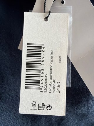 Pantalón jogger Silbon lino marino T40