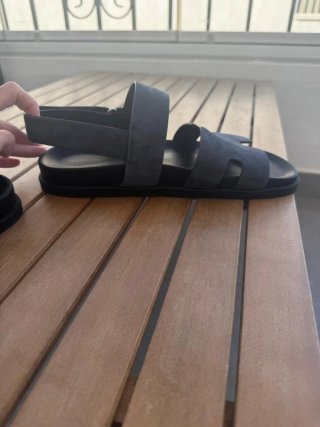 Sandali Hermes T.41.5 Nero/Grigio