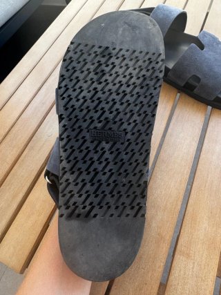 Sandali Hermes T.41.5 Nero/Grigio