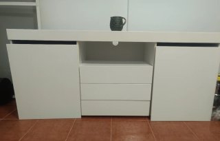 Aparador blanco brillo moderno