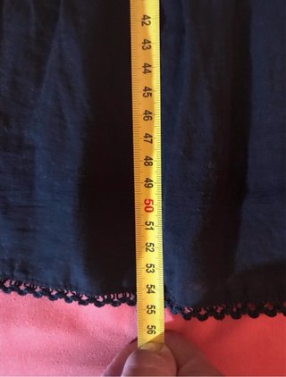 Falda C&A volantes negra talla única