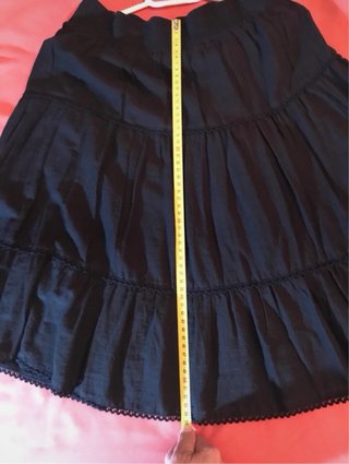 Falda C&A volantes negra talla única