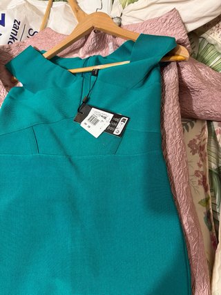 Vestido verde azulado