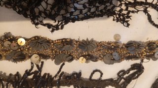 Muy grande lote azabache antiguo.