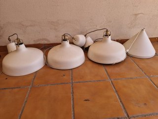 Lámparas colgantes blancas (4 unidades)