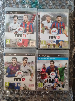 Lote 4 Juegos FIFA PS3: 10, 11, 12, 13