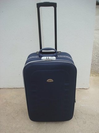 Maleta mediana azul 2 ruedas