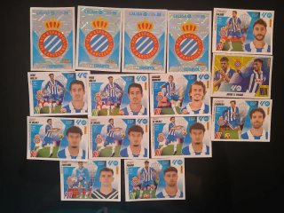 Lote 15 cromos RCD Espanyol Liga Este 2025/26