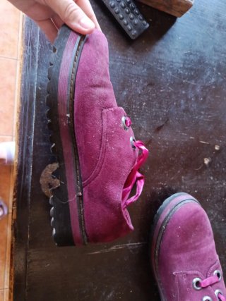 Scarpe con plateau bordeaux