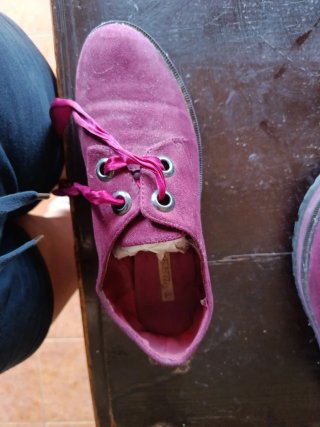 Scarpe con plateau bordeaux