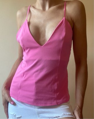 Top Zara escote pico S