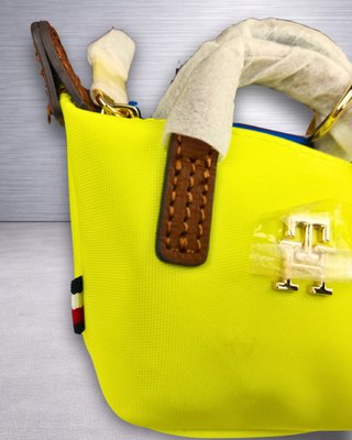 Llavero Mini Tote Bag Tommy Hilfiger Amarillo Nuev