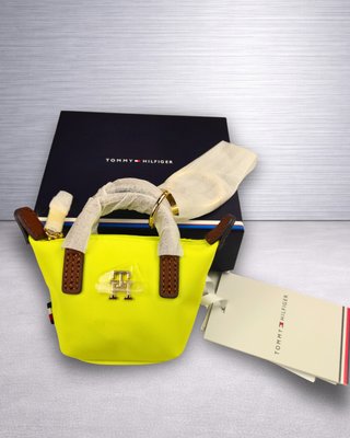 Llavero Mini Tote Bag Tommy Hilfiger Amarillo Nuev