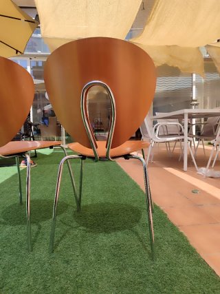 Sillas  madera y metal