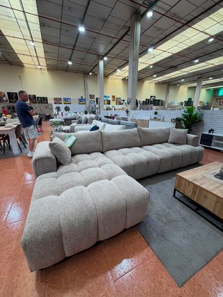 Sofá modular beige 333 cm