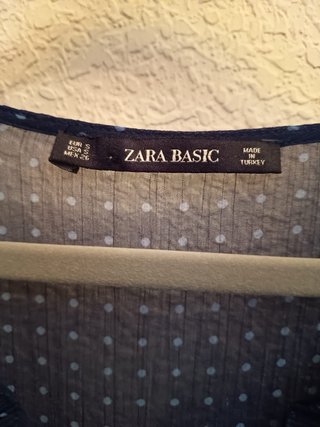 Vestido ZARA BASIC Estampado Lunares Azul