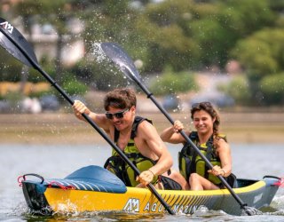 Kayak Aqua Marina Tomahawk+ remos,SanAntonio,IBIZA