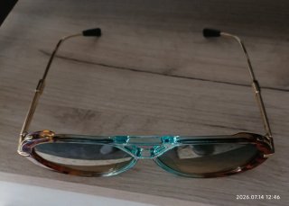 Occhiali da sole da donna marroni e turchese