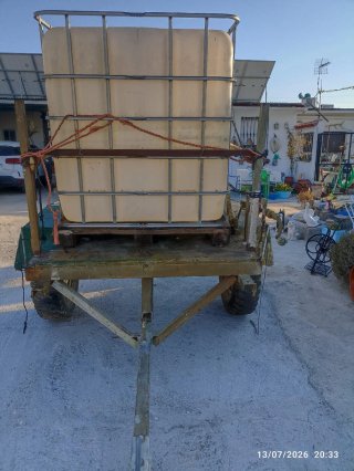 Carro para bidón de agua 1000L