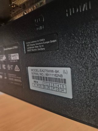 Monitor NEC EA275WMi  27” QHD IPS 2560×1440