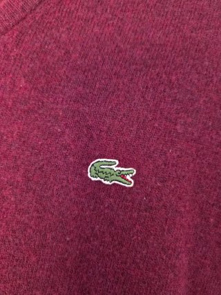 Jersey Lacoste Burdeos Lana virgen