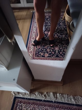 Sandalias Mule Tacón Stradivarius Negras