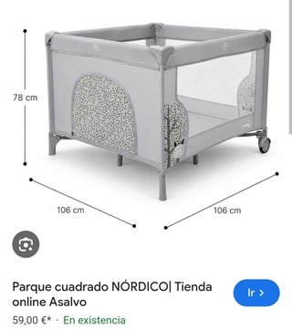 Parque infantil Asalvo Nórdico 106x106x78cm