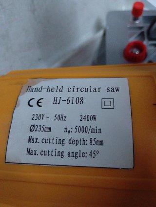 Sierra circular 2400w disco 235mm