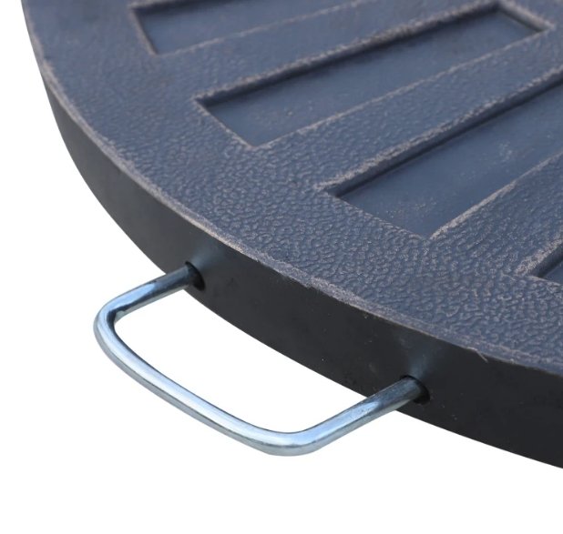 Juego 2 Bases Parasol Negra/Gris