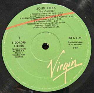 Vinilo John Foxx - The Garden